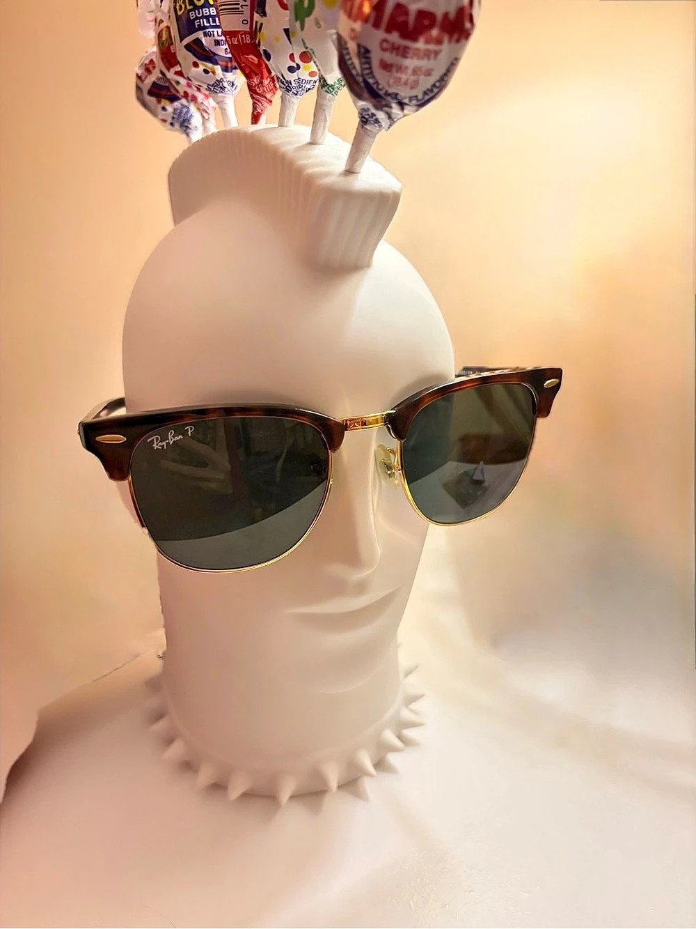 Ray-Ban Clubmaster Classic Clubmaster Sunglasses in Brown & Green Like New